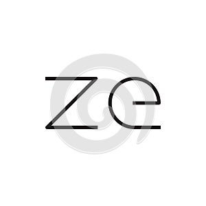 ze initial letter vector logo icon