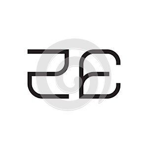 ze initial letter vector logo icon