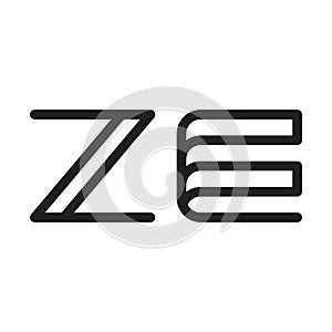 ze initial letter vector logo icon