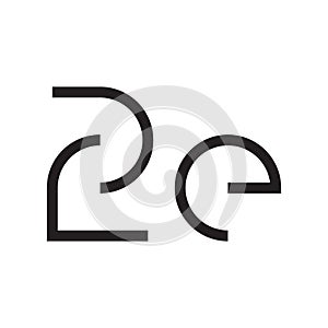 ze initial letter vector logo icon