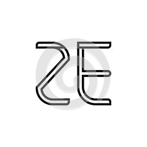 ze initial letter vector logo icon