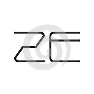 ze initial letter vector logo icon