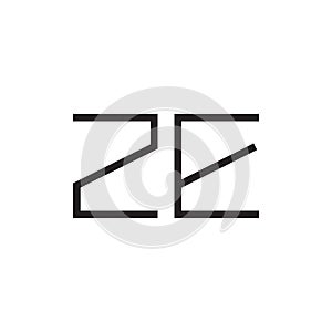 ze initial letter vector logo icon