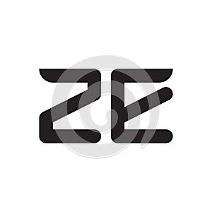 ze initial letter vector logo icon