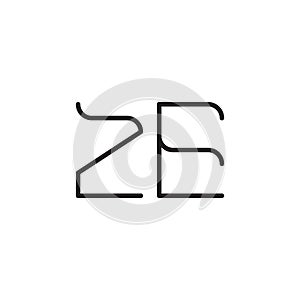 ze initial letter vector logo icon