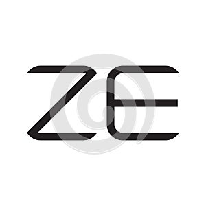 ze initial letter vector logo icon