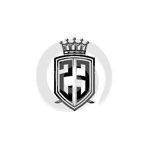 ZE Logo Monogram Shield Crown Luxury Design