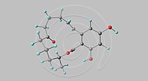 Zearalenone molecular structure isolated on grey