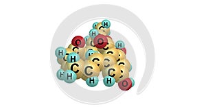 Zearalenone molecular structure isolated on white