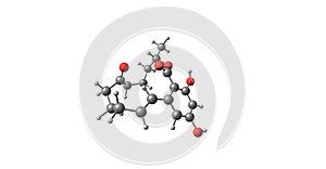 Zearalenone molecular structure isolated on white photo