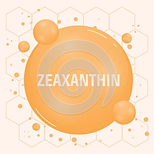 Zeaxanthin. Food for good vision and healthy eyes. Selection of products to help improve eyesight. Medical scientific