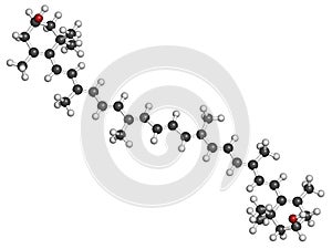 Zeaxanthin yellow pigment molecule. Responsible for color of bell peppers, corn, saffron, etc. Also plays important role in human.