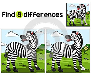 Zebra Animal Find The Differences