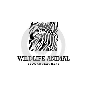 Zebra Animal Wildlife illustration Logo