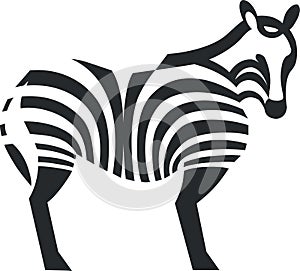 Zebra black silhouette