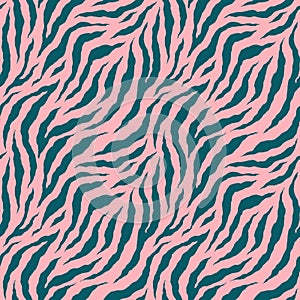 Zebra colorful seamless pattern. Vector animal skin print. Fashion stylish organic texture