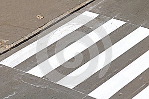 Zebra crossing on a street oavement