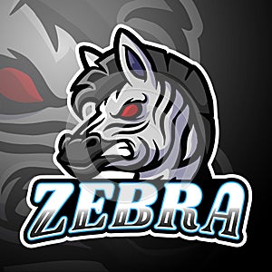 Zebra esport logo mascot design