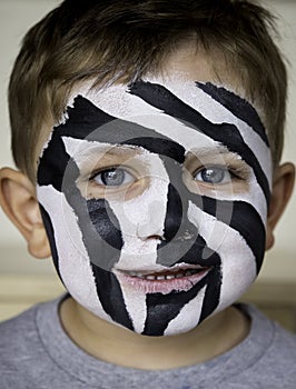 Zebra face paint