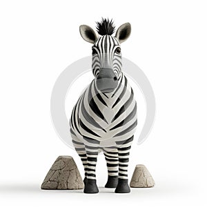 Zebra Figurine: A Unique Concrete Sculpture In Inventive Character Designs