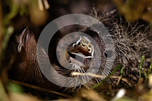 Zebra Finch Taeniopygia guttata,children in bird nest