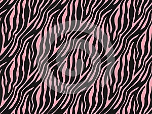 Zebra fur skin seamless pattern, carpet zebra hairy background, pink rose texture, look smooth, fluffly and soft.