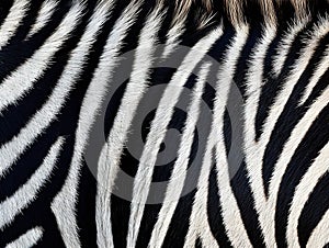 Zebra fur texture  Made With Generative AI illustration