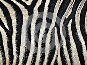 Zebra fur texture  Made With Generative AI illustration