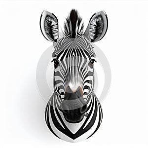 Zebra Head Close Up Black And White Stripes