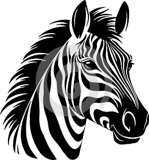 Zebra head vector