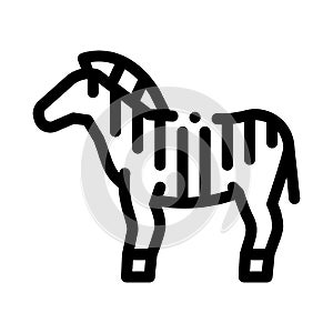 Zebra Icon Vector Outline Illustration