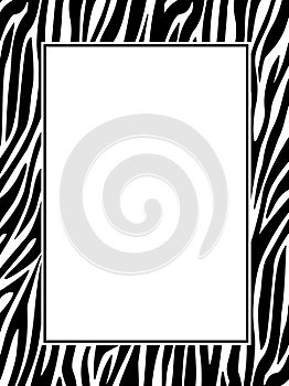 Zebra print border
