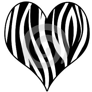 Zebra Print Heart