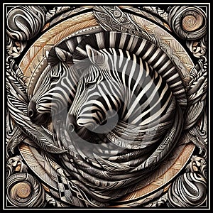 Zebra Print Scarf A scarf featuring a bold zebra print design -t