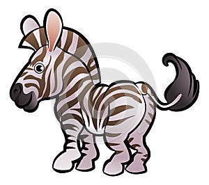Zebra Safari Animals Cartoon Character