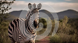 Zebra on safari in South Africa