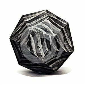 Zebra Striped Faceted Form: A Luminous Object Inspired By John Ruskin And Mandy Disher photo