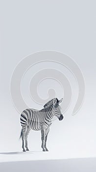 Zebra Stripes. Minimalistic Monochrome Beauty. Generative Ai