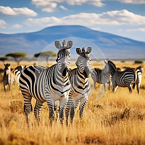 zebra in wheat field generated by AI tool