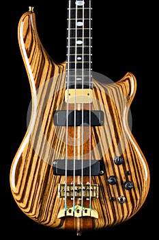 Zebrawood on an Electric Bass Guitar - Highly Figured