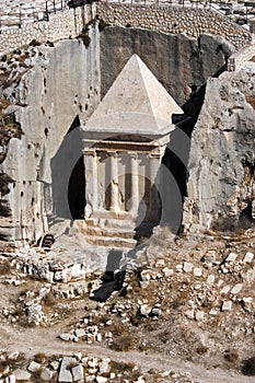 Zechariah tomb in Mount of Olives