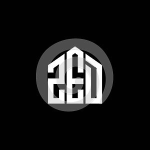 ZED letter logo design on BLACK background. ZED creative initials letter logo concept. ZED letter design