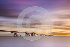 Zeelandbrug met long exposure, Zeeland bridge with long exposure