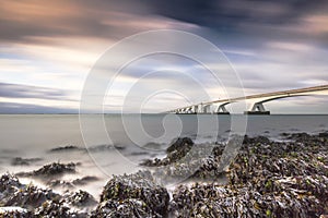 Zeelandbrug met long exposure, Zeeland bridge with long exposure