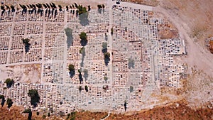 Zefat Cemetary Aerial flight view