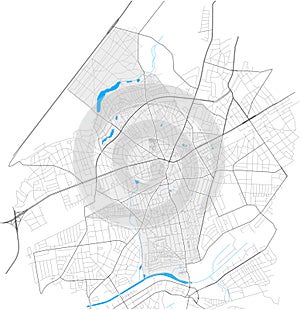 Zehlendorf, Berlin, Deutschland high detail vector map