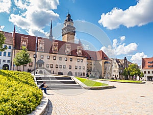 Zeitz Rathausplatz with Old Town Hall