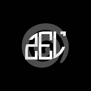 ZEL letter logo design on black background. ZEL creative initials letter logo concept. ZEL letter design photo