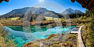 Zelenci lake in Slovenia.