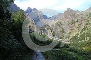 Zelene pleso valley in High Tatras